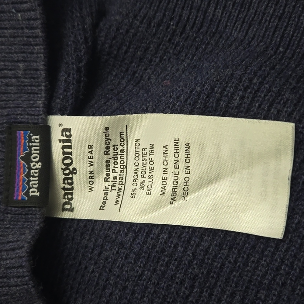 Patagonia Men's Navy Blue Yewcrag Crew Sweater - Picture 4 of 5
